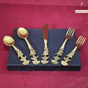 Royal Carved Brass Cutlery Set (Spoon Set)– Modern Touch