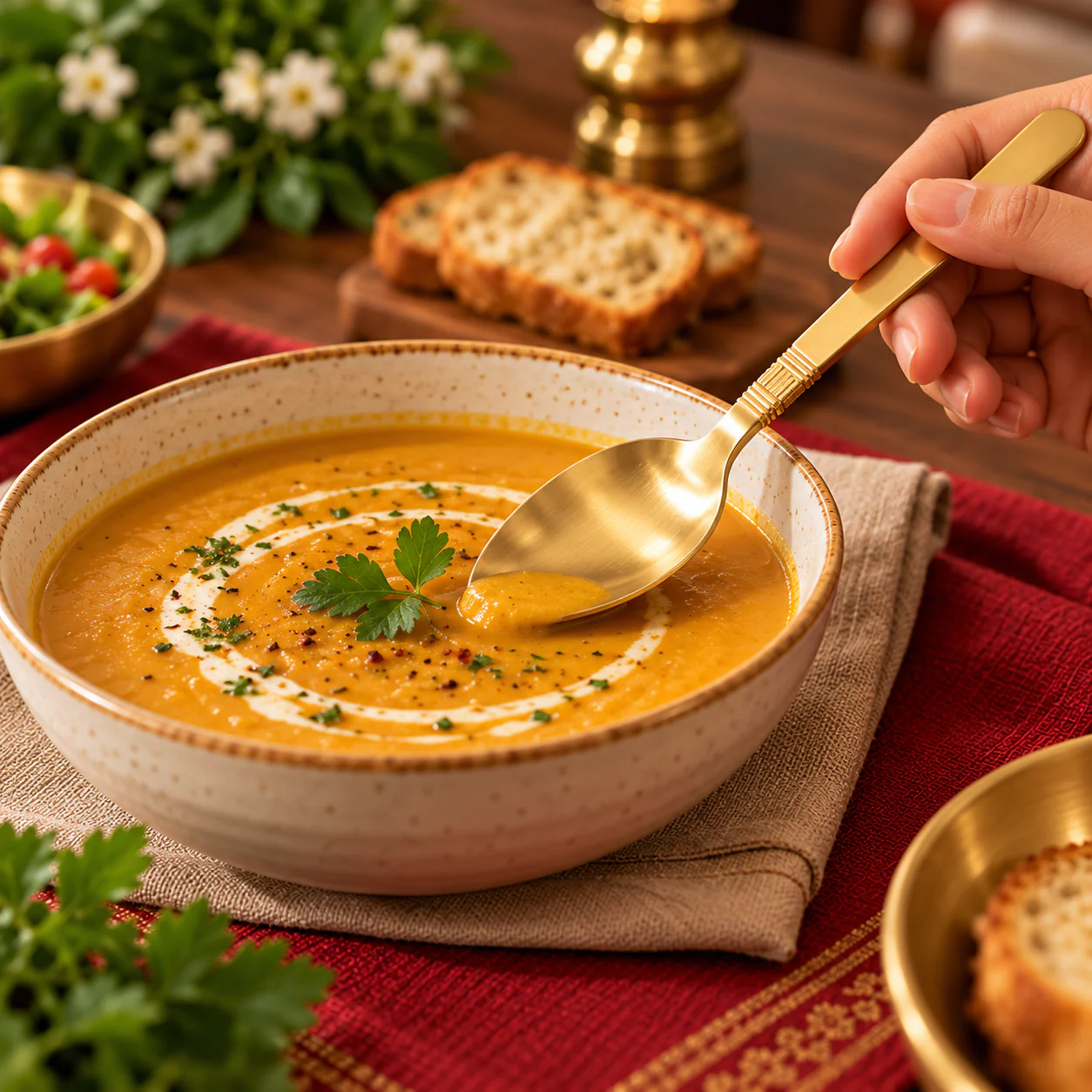Premium Engraved Brass Cutlery Set – A Fusion of Tradition, Health & Elegance