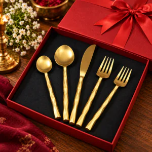 Luxury Brass Cutlery Set (Spoon Set)– Golden Shine