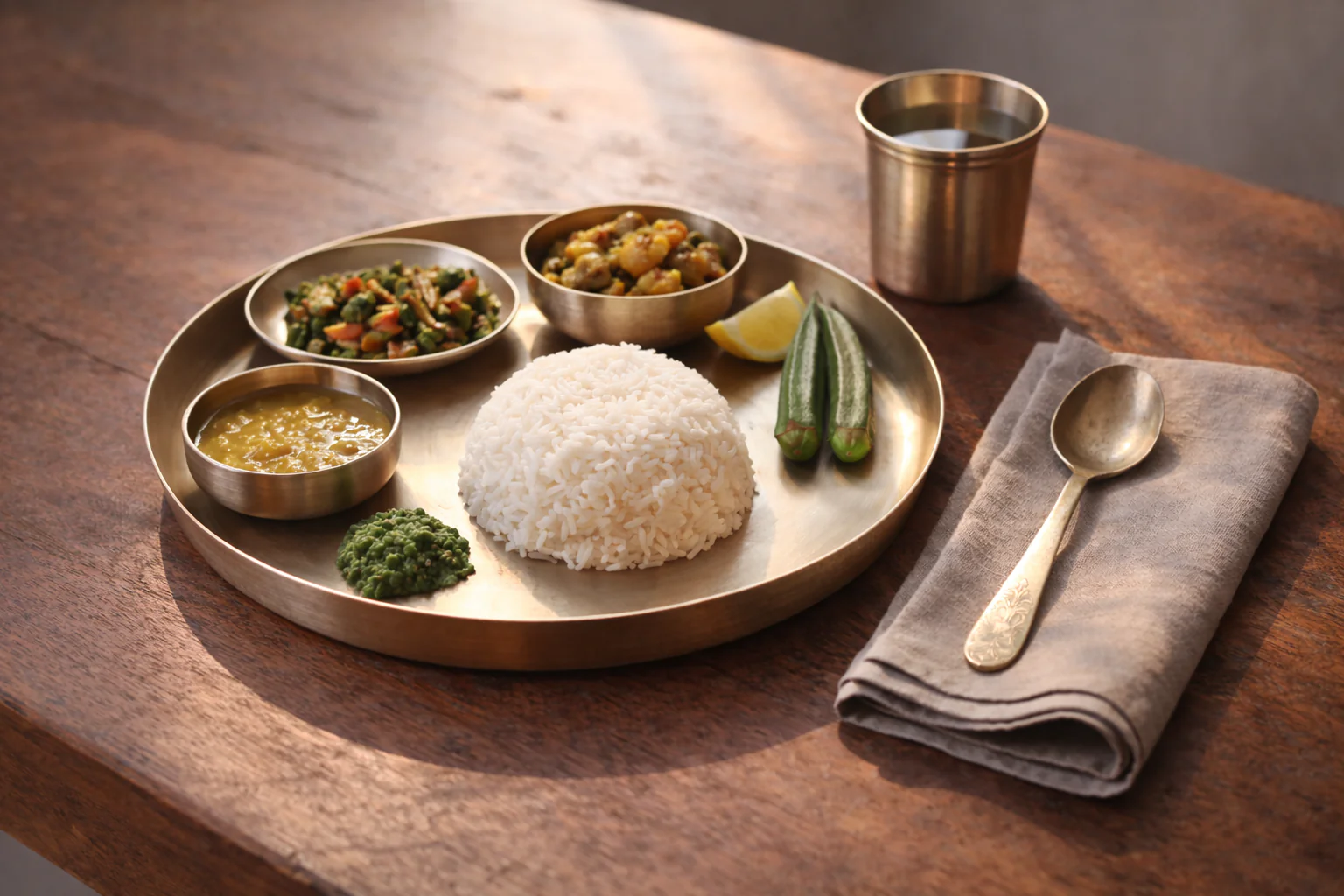 Premium Handmade Kansa Dinner Set – Traditional Elegance with Ayurvedic Benefits