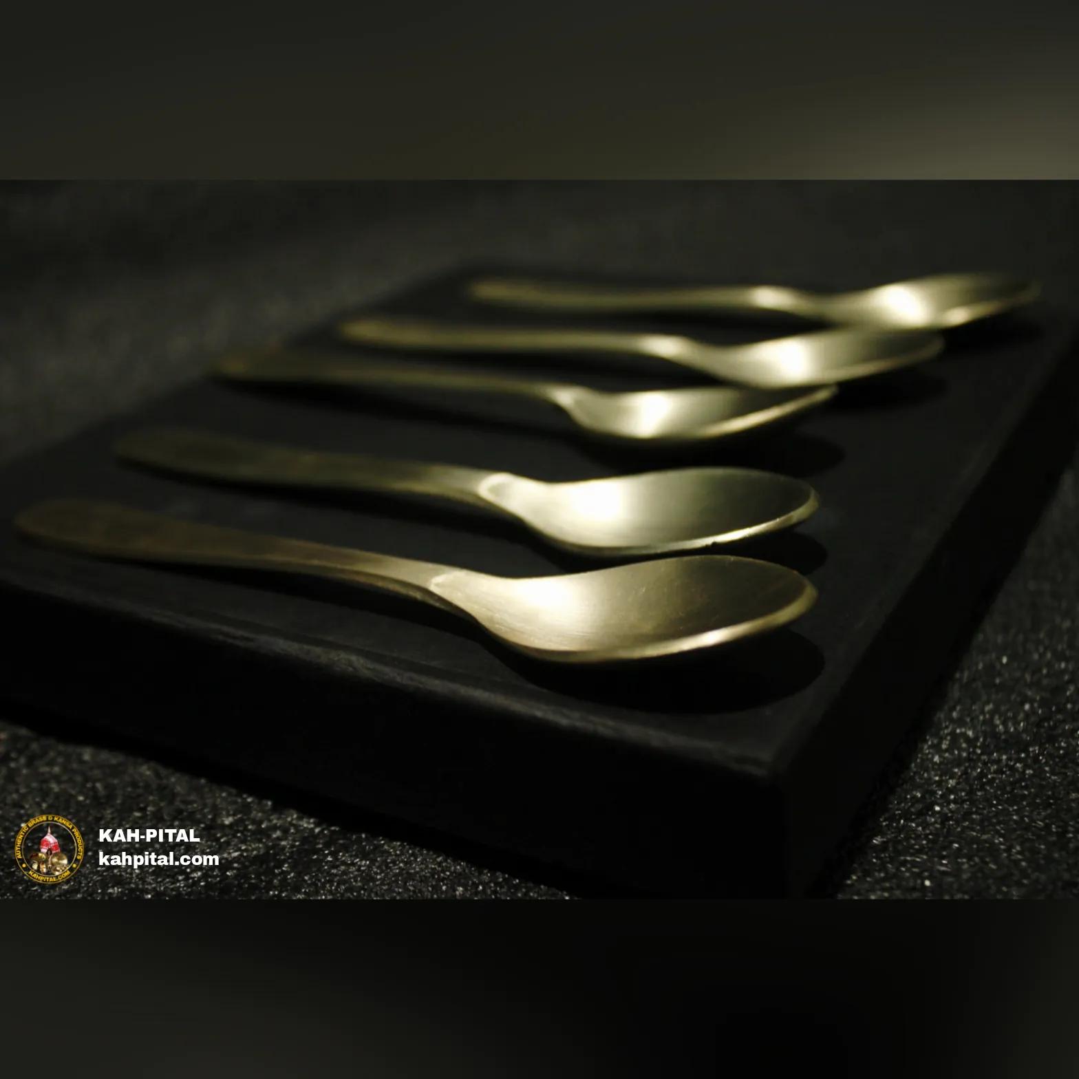 Premium Handmade Kansa Spoon (Bell Metal Spoon)– Hammered Matte Finish | 5 Pieces| Pure Bronze Spoon for Daily Use
