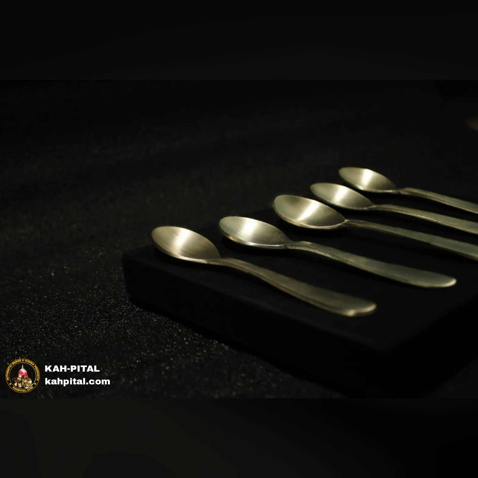 Premium Handmade Kansa Spoon (Bell Metal Spoon)– Hammered Matte Finish | 5 Pieces| Pure Bronze Spoon for Daily Use