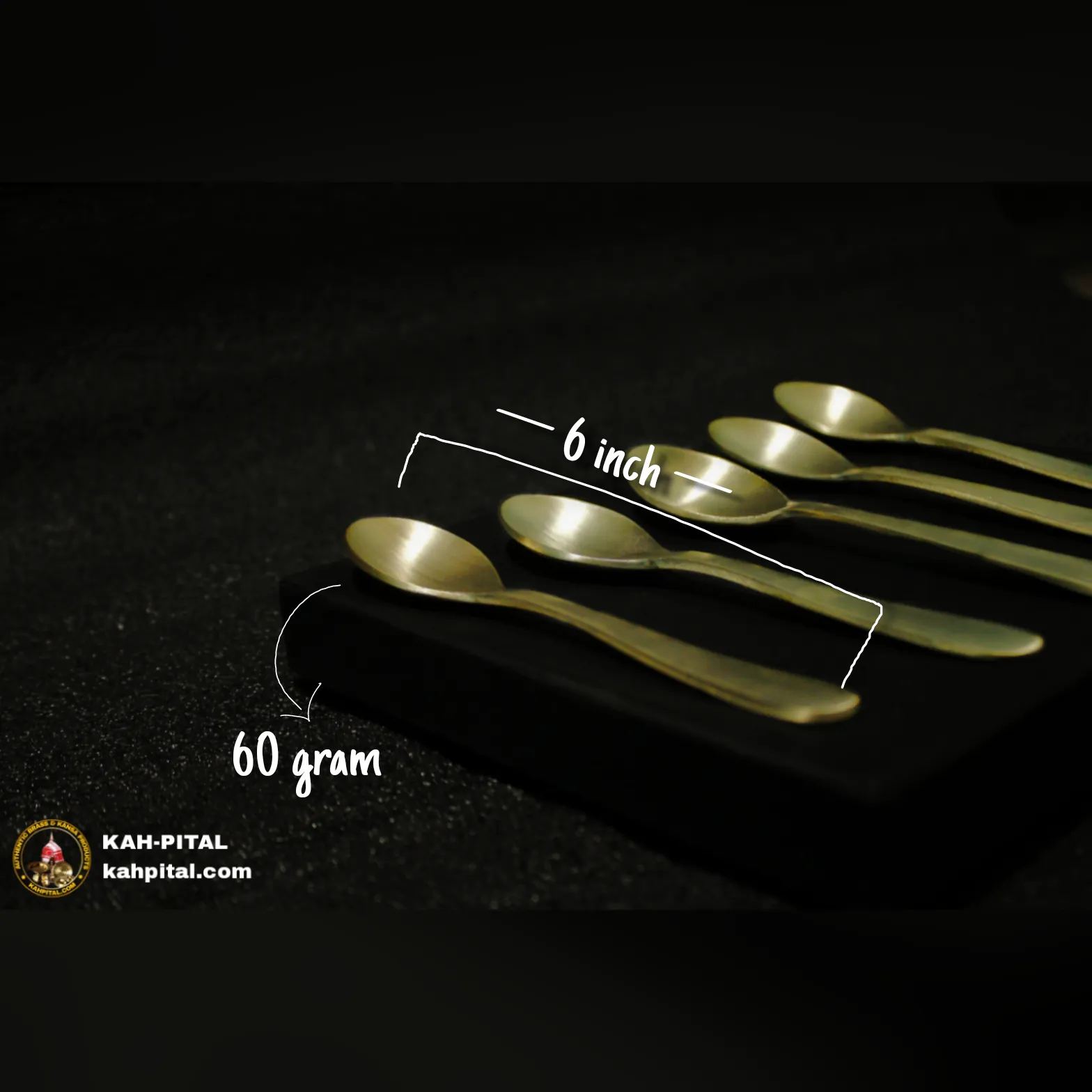 Premium Handmade Kansa Spoon (Bell Metal Spoon)– Hammered Matte Finish | 5 Pieces| Pure Bronze Spoon for Daily Use