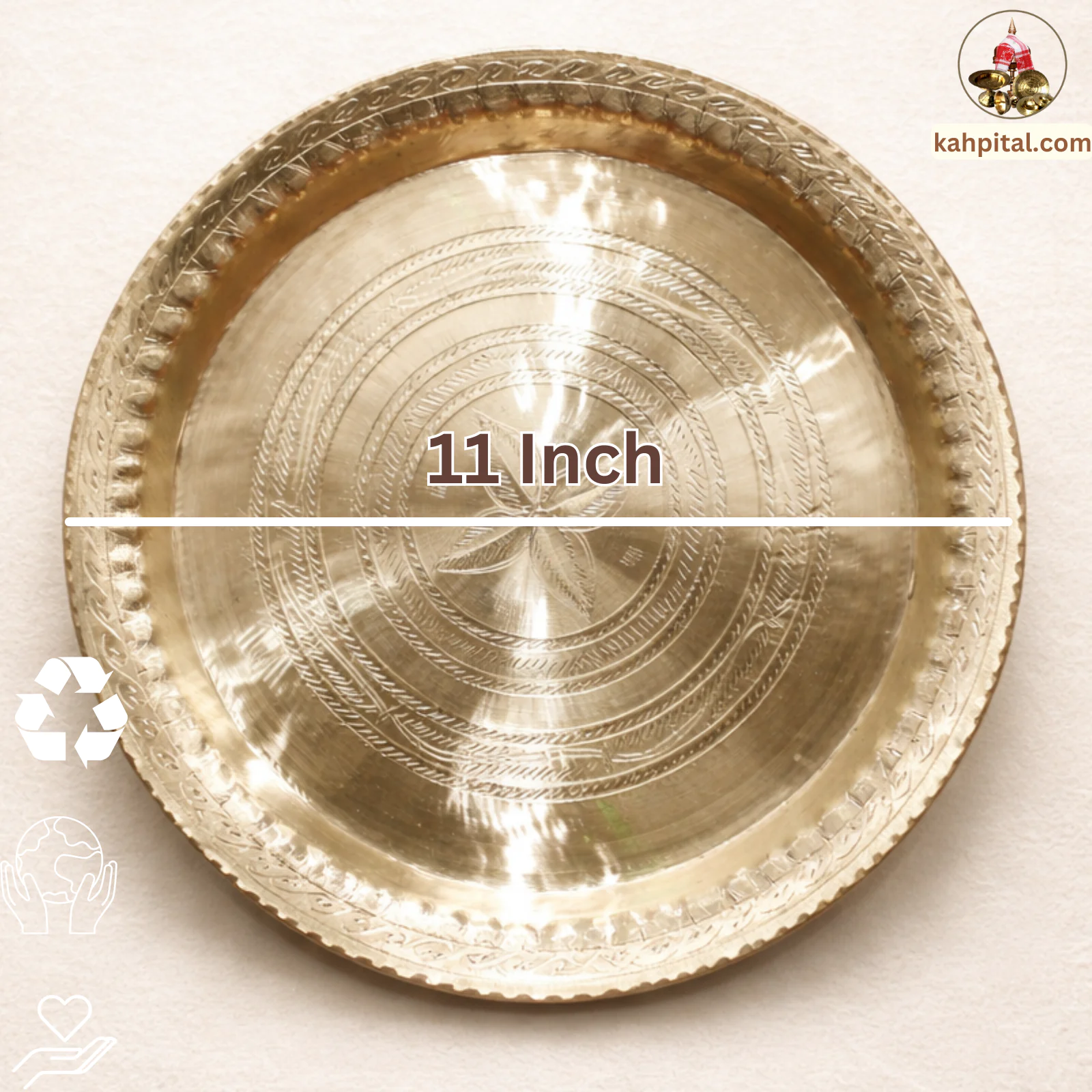 Artistic Heritage Plate -GI Tagged Sarthebari Bell Metal Plate (Kahor Kahi) – A Legacy of Assamese Craftsmanship