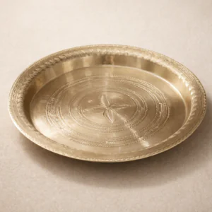 Artistic Heritage Plate -GI Tagged Sarthebari Bell Metal Plate (Kahor Kahi) – A Legacy of Assamese Craftsmanship