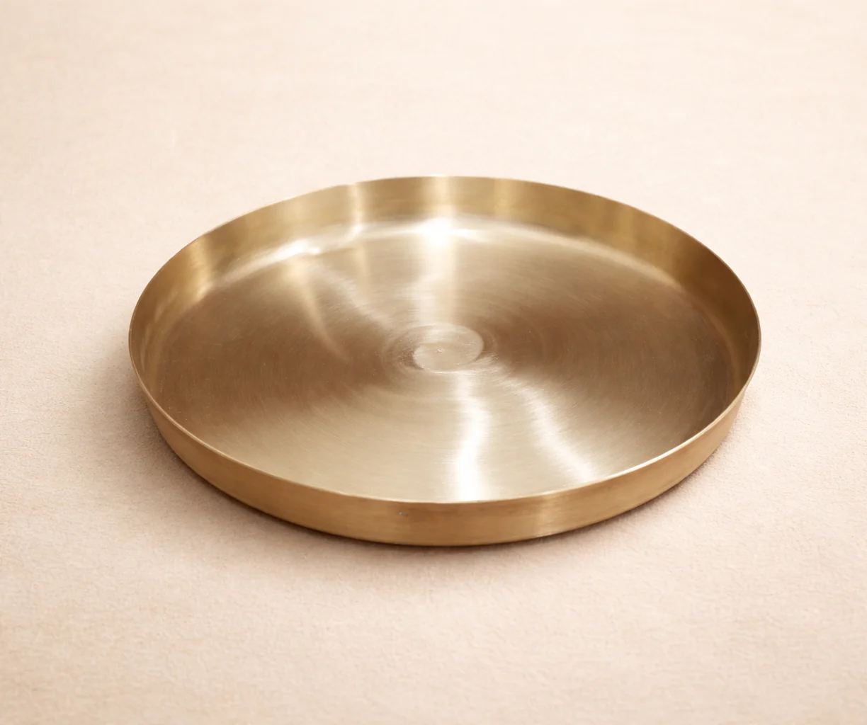 Handcrafted Kansa Thali (Bell Metal Plate) – Ayurvedic Dining for Everyday Wellness